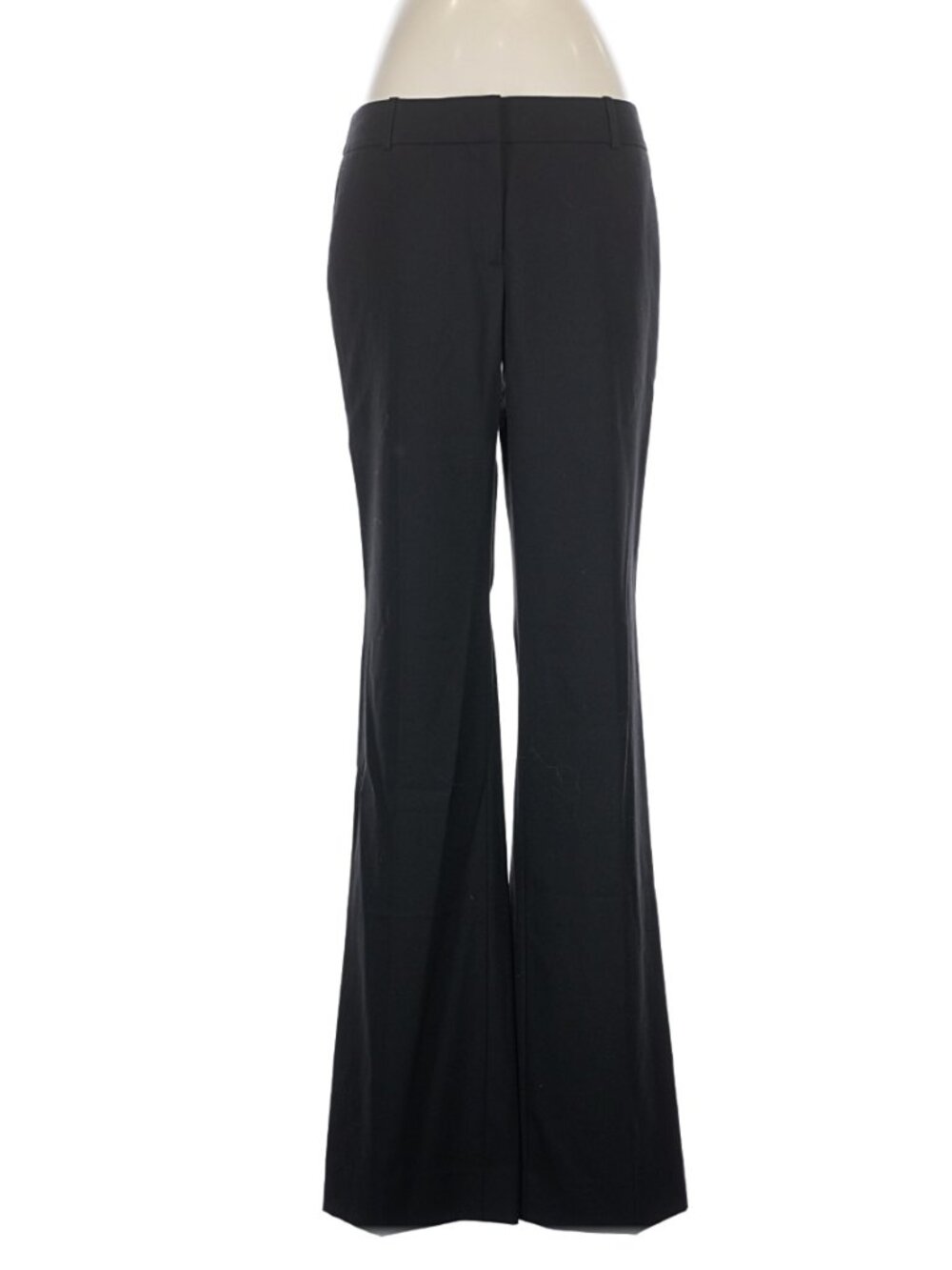 J. Crew Super 120s Tall Black Straight Leg Wool Trousers Womens 8 8T Pants